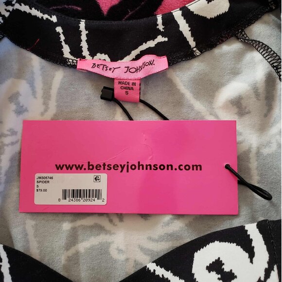 Betsey Johnson LTD Black Widow Spider Dress Top Leggings Pants Set Size S Y2K - Picture 12 of 16